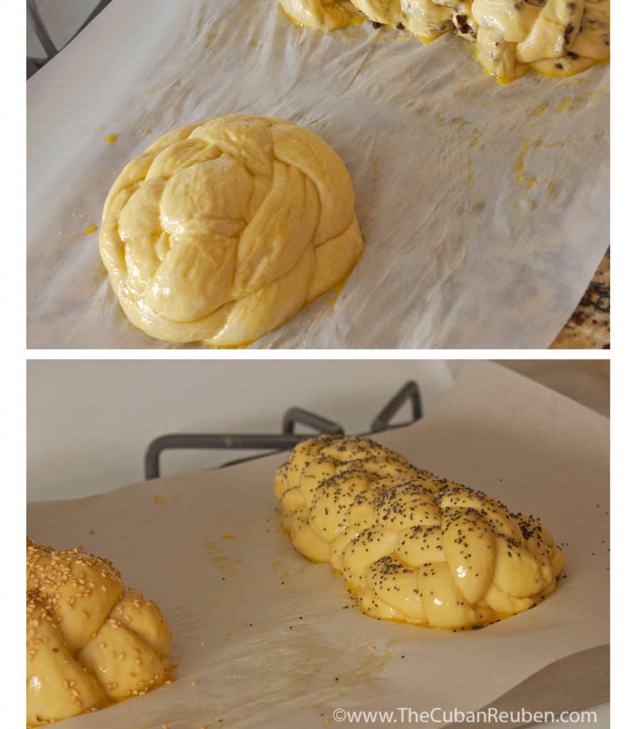 My students' beautifully braided dough rises, waiting to be baked to golden perfection.