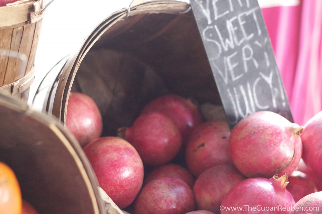 Farmers market pomegranate