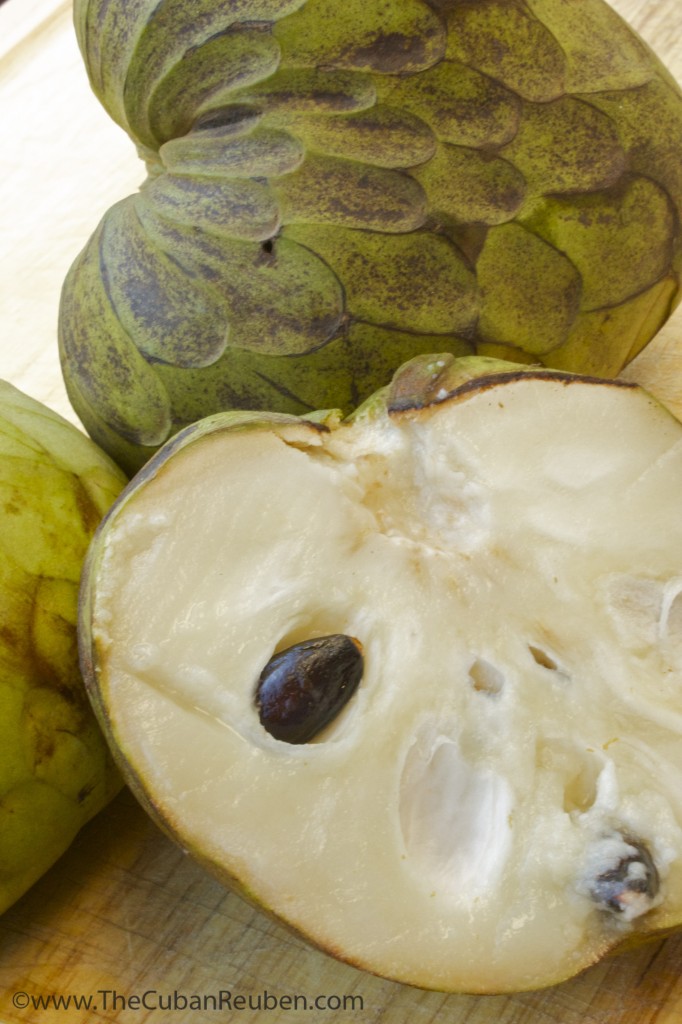 cut cherimoya