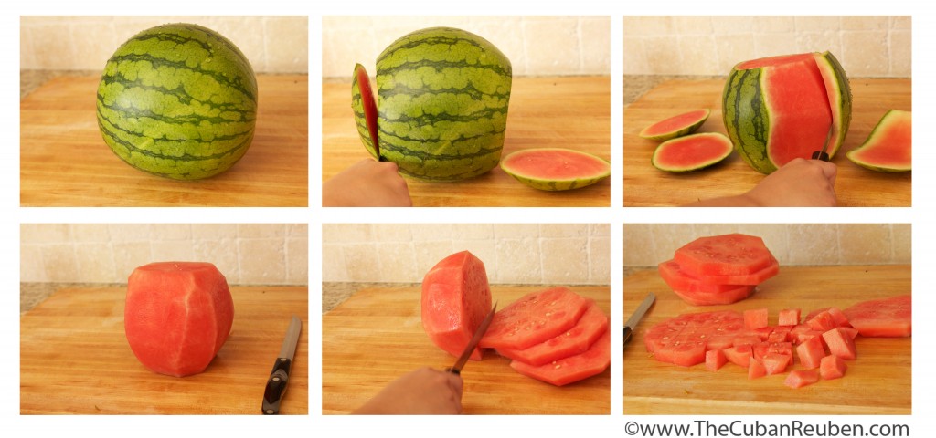 How to peel a watermelon