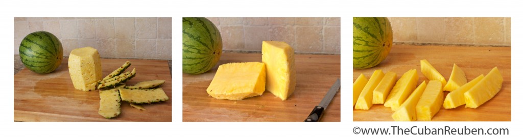 cut pineapple. step 3