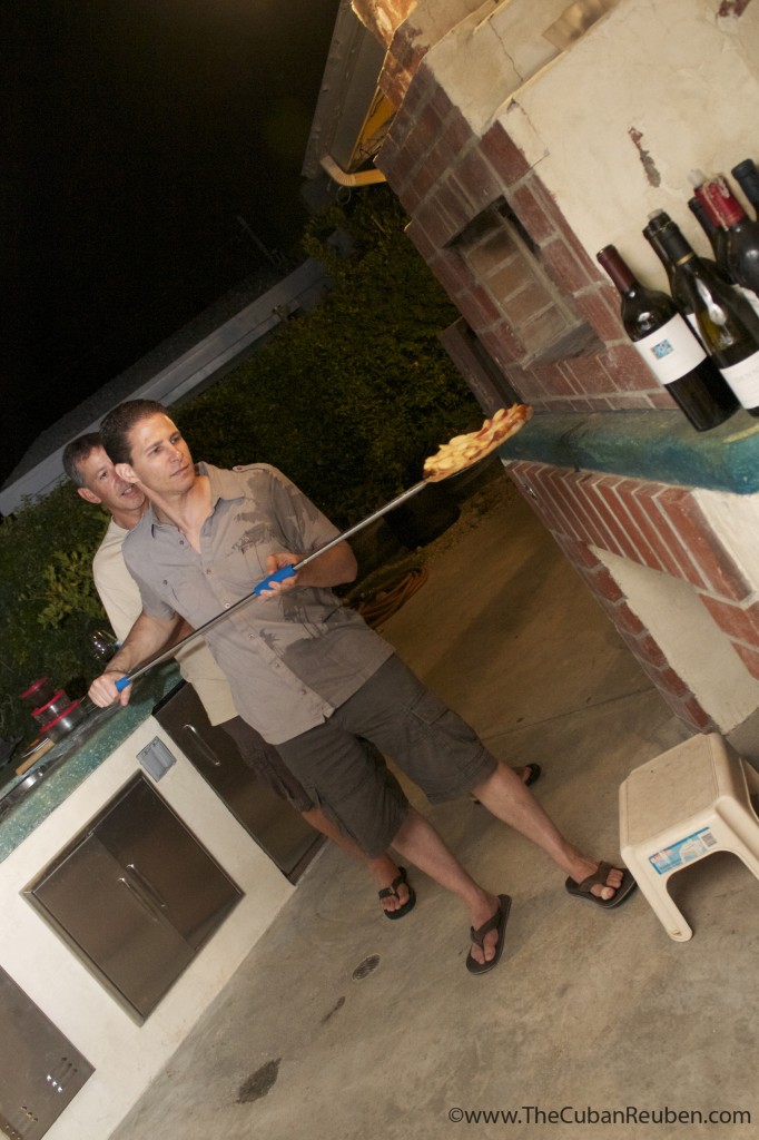 Matt, manning the brick oven.