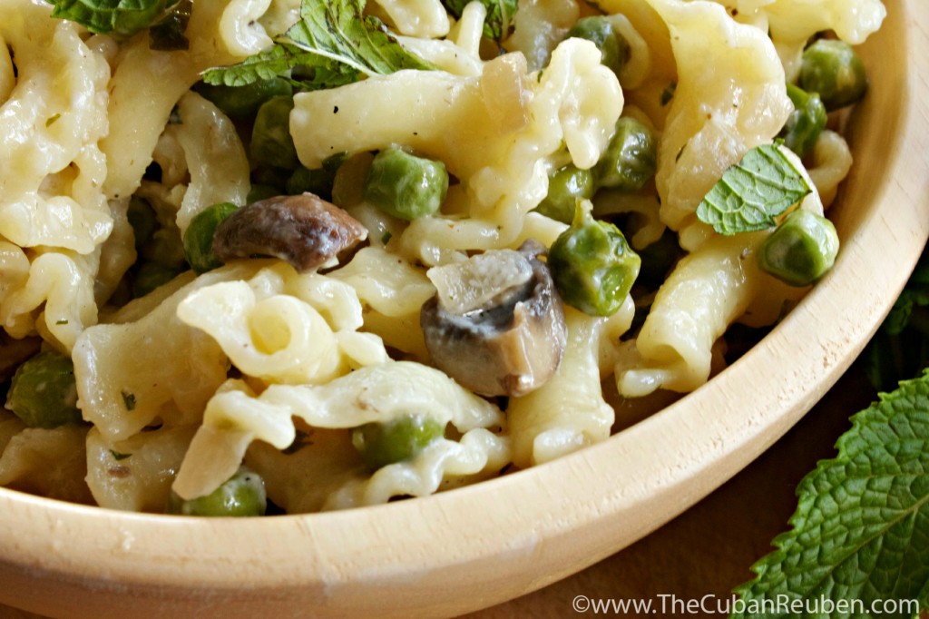 Peas and Pasta close-up